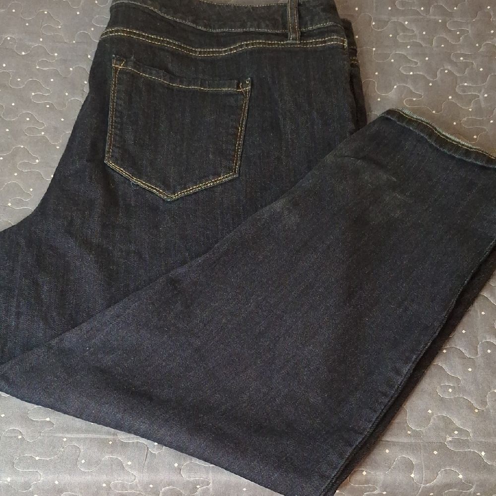 Liz Claiborne Boyfriend Skinny Dark Wash Denim Jeans size 20W
